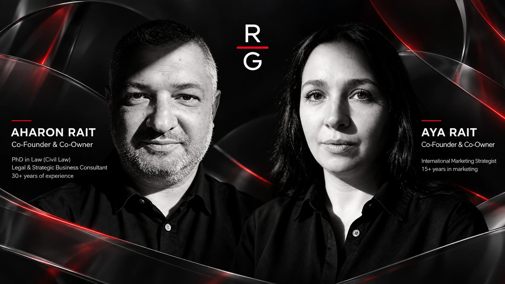 Aharon Rait and Aya Rait, co-founders of Rait Group